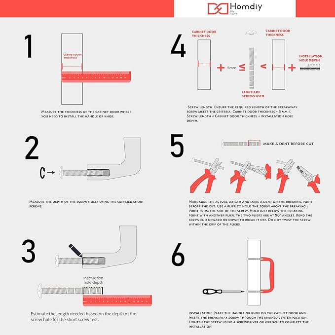 homdiy 25Pack Black Cabinet Handles Adjust Cabinet Pulls Adjustable Drawer Pulls