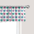 Ambesonne Funny Sloth Window Valance, Colorful Art Repeating Lazy Animal on Plain Backdrop, Curtain Valance for Kitchen Bedroom Decor with Rod Pocket, 54" X 12", Dark Seafoam Pink