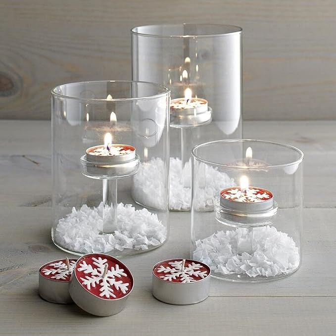 Glass Hurricane Candle Holder, 3pcs Clear Cylinder Candle Holders Bulk for Pillar Candles, Open Ended Glass Candle Pedestal for Wedding Centerpieces Tables, Party, Event(No.01)