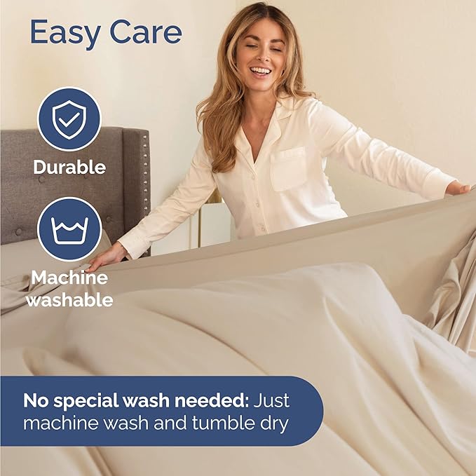 Twin 4 Piece Sheet Set - Comfy Breathable & Cooling - Ultra Soft Hotel Luxury Bedding Set with 8-16 Inch Deep Pockets - 1 Flat & 1 Fitted Sheet & 2 Pillowcases - Cozy, Wrinkle Free & Easy Care - Wheat
