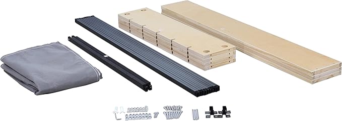 Panana 5 Inch Box Spring Bed Base/Heavy Duty Steel with Fabric Cover/Mattress Foundation/Wooden Frame Metal Slats, Easy Assembly,Twin Size,White