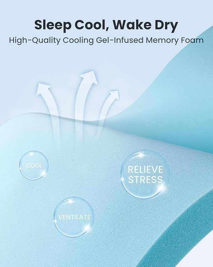 Dreamsmith Twin Mattress Topper - 3 Inch Cooling Gel Memory Foam Mattress Pad for Pressure Relief, Bed Topper with Removable Washable Soft Cover Non-Slip, CertiPUR-US & Oeko-Tex Certified