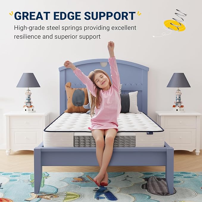 Avenco 6 Inch Full Mattress, Medium Soft, Breathable Fabric Cover & Adaptive Support, CertiPUR-US Certified, Full Size Mattresses in Guest and Kids Bedroom