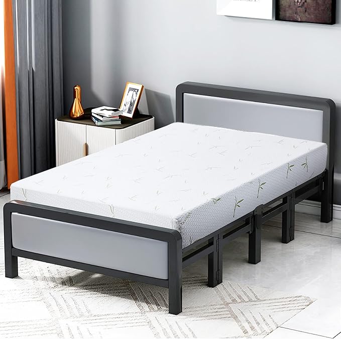 BestMassage | 8 Inch Queen Mattress | Gel Memory Foam | Medium Firm Feel | White | Bed in a Box, CertiPUR-US Certified | Pressure Relief, Cooling Ventilated Foam | Breathable Knit Cover