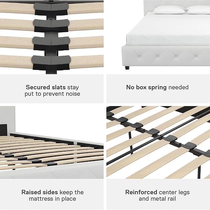 DHP Dakota Bed, Full, White