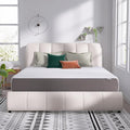 Amazon Basics Memory Foam Mattress, Soft Plush Feel, California King, White/Grey, 84 x 72 x 12 inches (LxWxH)