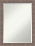 Amanti Art Brown Bathroom Mirror for Over Sink, 27x21 Noble Mocha Rectangle Vanity Mirror, Medium Casual Frame, Hangs Horizonally and Vertically, Bathroom Wall Decor, Beveled Edge