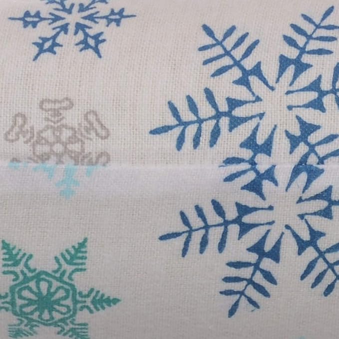 Eddie Bauer - Full Sheets, Cotton Flannel Bedding Set, Brushed For Extra Softness, Cozy Home Decor (Tossed Snowflake, Full)