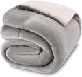 NANPIPER Baby Sherpa Blanket,Warm Toddler Throw Blanket,Soft Newborn Fleece Blanket for Winter (Light Grey,30x40 inches)