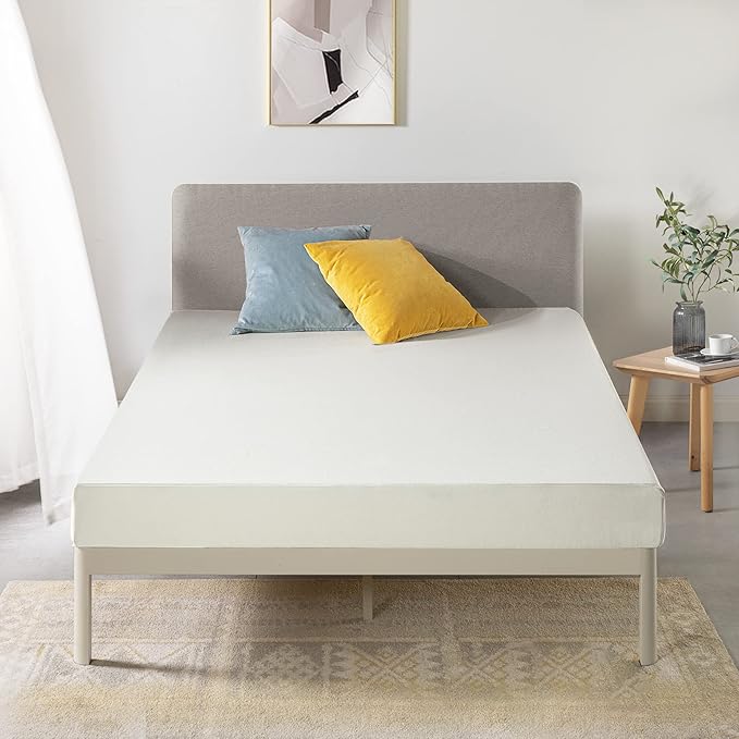 Best Price Mattres 6 inch Twin Mattress XL Long, Bed-In-A-Box, Green Tea Memory Foam,White