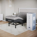 Sven and Son Essential Adjustable Bed Base (Frame) + 14 inch Hybrid Spring Matt (Medium Soft), Easy Assembly, Head and Foot Lift, Memory Positions, Zero Gravity, Wireless Remote - Twin XL
