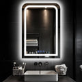 LED Bathroom Mirror, 24"x 36" LED Mirror with Lights for Bathroom, Lighted Vanity Mirrors for Wall, Anti-Fog, Dimmable, Tempered Glass, Memory Function, 3 Colors, Safe Use (White)