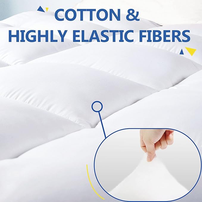 Aemicion Extra Thick Mattress Topper King, 4 Inch Extra Soft Mattress Pad Cover, Pillow Top Matress Topper with with 18" Deep Pocket 76" x 80"