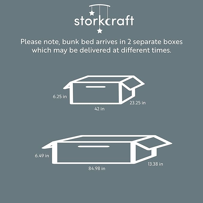 Storkcraft Long Horn Twin-Over-Twin Bunk Bed (Espresso) - GREENGUARD Gold Certified, Converts to 2 Individual Twin Beds