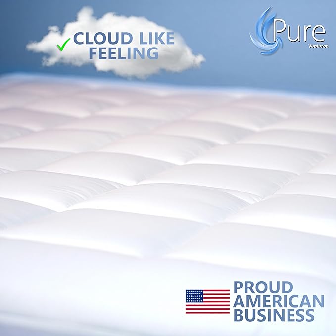 Queen Mattress Topper and Pad Cover Extra Thick Luxury Down Alternative Pillow Top Cooling Bed Topper Ultra Plush and Hypoallergenic Mattress Protector 18 Inch Deep Pocket