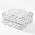 Exclusivo Mezcla Fleece Bed Blanket King Size, Super Soft and Warm Blankets for Couch, Sofa and Bed Waffle Textured, Cozy, Fuzzy and Lightweight (Mixed Light Grey, 90x104 Inches)
