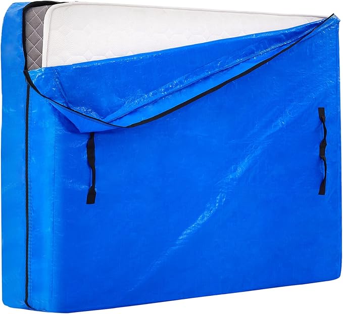 AlexHome Mattress Bags for Moving and Storage - Full XL- Heavy Duty Tarp Reusable Mattress Storage Bag,Easy Carrier Mattress Moving Cover,Moving Bags,Moving Supplies (Full XL Size)