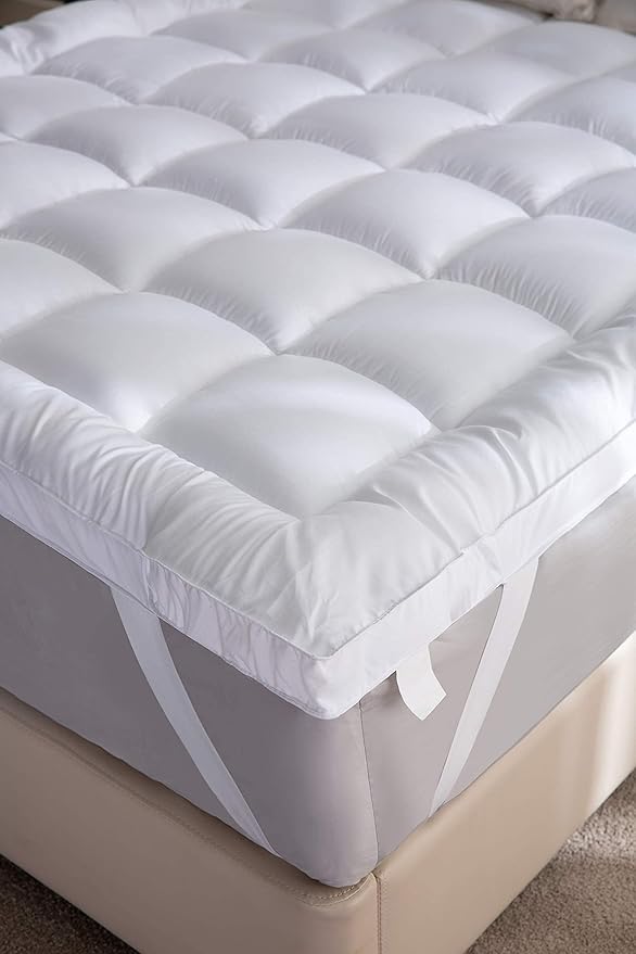 Niagara Microfiber Twin Mattress Topper - Pillow Top Mattress Cover Quilted Fitted Cooling Topper for Back Pain Deep Pocket Fits 20 Inches (39x75 Inches)