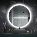 Wall-Mounted LED Round Bathroom Mirror, Makeup Mirror (36inches x36 inches,) 3 Color Stepless Dimmable Memory Bathroom Vanity Mirror with Lights CRI90+ 3000-6400K Smart Mirror with Touch