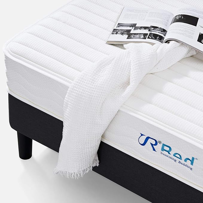 California King Size Foam and Spring Hybrid Mattresses, 10 Inch Medium Firm Mattress in a Box with Individual Pocket Coils, Edge Supportive, CertiPUR-US Certified