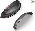khtumeware 10 Pack 4" Drawer Pulls Oil Rubbed Bronze Cabinet Cup Pulls Kitchen Hardware Cabinet Handles Drawer Handles Knobs 4 inch Hole Center