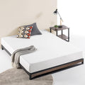 ZINUS GOOD DESIGN Award Winner Suzanne 6 Inch Bamboo and Metal Platforma Bed Frame, No Box Spring Needed, Wood Slat Support, Grey Wash, King