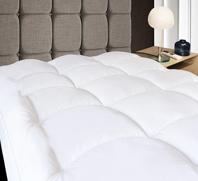 Aemicion Extra Thick Mattress Topper King, 4 Inch Extra Soft Mattress Pad Cover, Pillow Top Matress Topper with with 18" Deep Pocket 76" x 80"