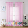 Aiyufeng Sheer Pink Curtains 72inches Long