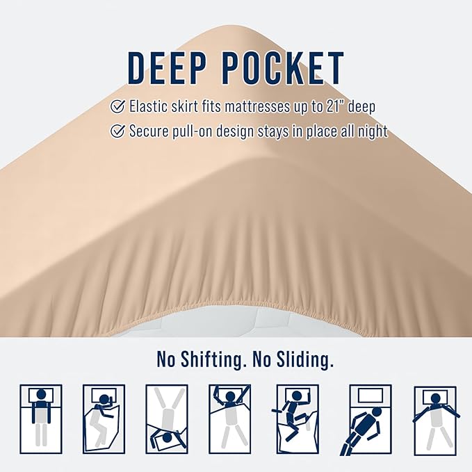 OLANLY California King Quilted Fitted Mattress Pad – Soft Pillow Top Mattress Topper, Down Alternative Fill, Cooling Breathable Mattress Cover, Machine Washable Deep Pocket Mattress Protector, Beige