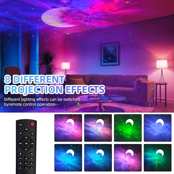 Galaxy Projector Night Light Astronaut-Star Projector, Bluetooth Speaker, White Noise,Nebula Star and Moon Galaxy Lights for Bedroom with Timer,360° Adjustable with Remote, Starry Galaxy Projector