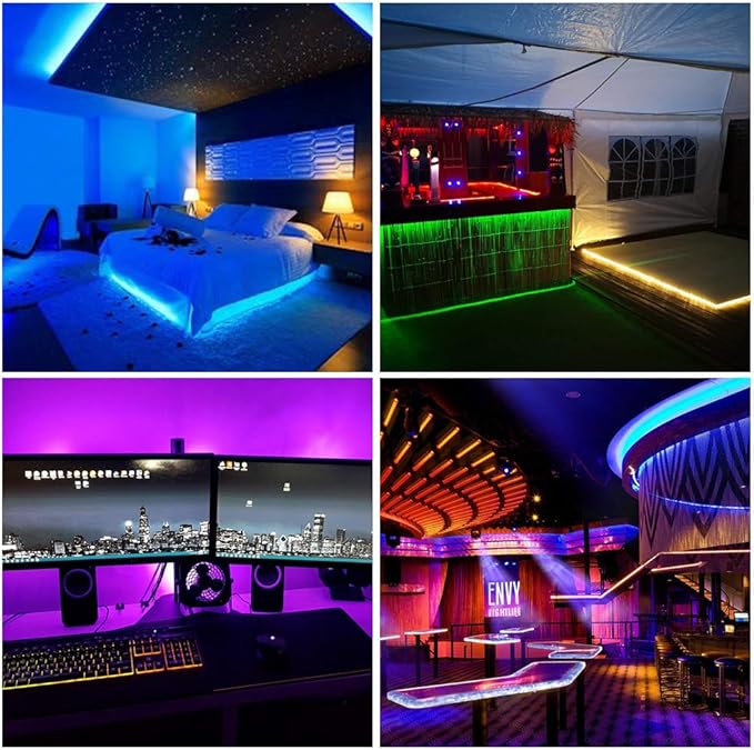 BTF-LIGHTING WS2812B RGB ECO LED Strip, Chasing Effects 5050SMD Individually Addressable 3.3FT 144(2X72) Pixels/m Flexible Dream Color IP30 for Bedroom DIY Projects DC5V (No Adapter or Controller)
