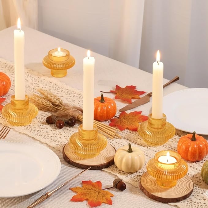 Candlestick Candle Holders 10 Pcs Candle Stick Holder Gold Taper Candle Holder Candle Stand for Wedding Party Thanksgiving Halloween Birthday Mantel Baby Shower Table Centerpieces Decor