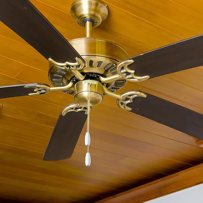 8 Pieces Ceiling Fan Pull Chains Extender Wooden Pendant Pull Chain Extension for Ceiling Light Lamp Fan (Walnut Color, White, Silver, Wood Color)