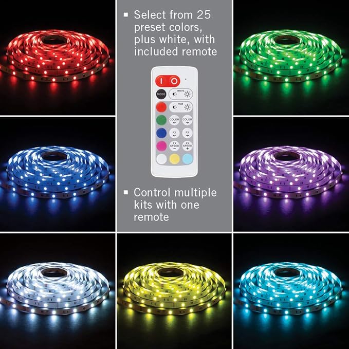 Armacost Lighting 423501 Multi-Color + White LED Tape Light Kit