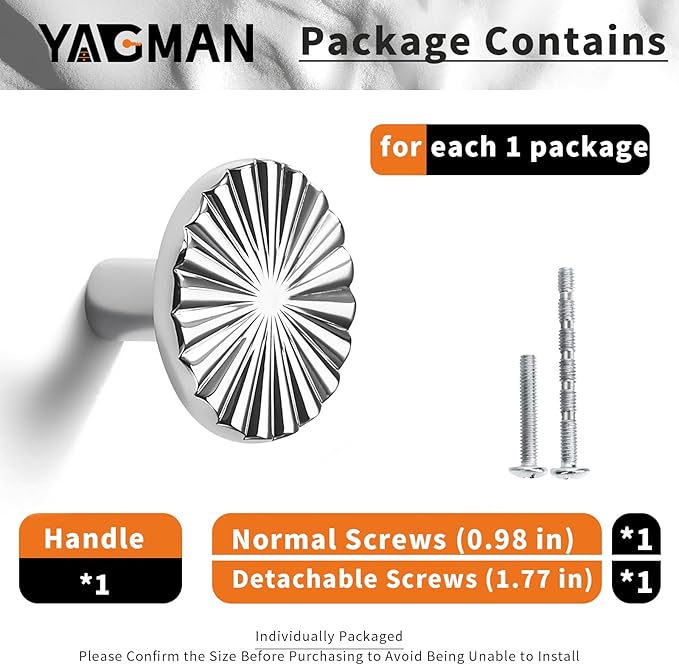 10 Pack Kitchen Cabinet Knobs Round Sunflower Dresser Knob Modern Drawer Hardware Cupboard Handles Furniture Knob for Bathroom Single Hole Knobs for Wardrobe Polished Chrome TYH-BC-K10