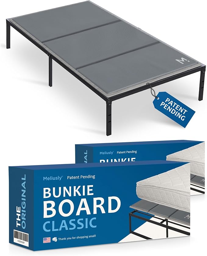 Meliusly Premium 10mm Bunkie Board Twin XL 2-Pack (38x79'') Patent Pending Low Profile Bed Board Design - Breathable, Noise Minimizing, Moisture Resistant Bunkieboards, Low Profile Bed Support