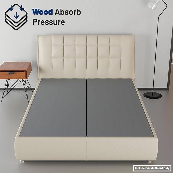 Spinal Solution, 1.5-Inch Split Bunkie Board for Mattress/Bed Support - Fully Assembled, Improved Comfort and Support, King, Gray