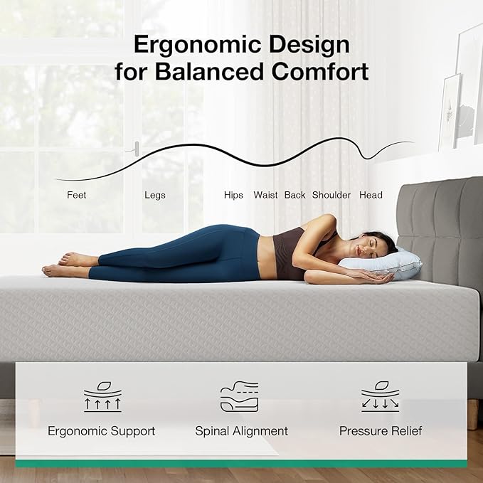 Novilla King Size Mattress, 10 Inch Memory Foam Mattress King for Pressure Relief & Comfort Sleep, Removable Washable Cover,CertiPUR-US Certified Mattresses in a Box, Plush