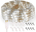 Daylight Rope Lights, 16.4ft Flexible Waterproof LED Strip Light, Nature White, Indoor Outdoor Decorative Lighting for Home Christmas Holiday Garden Patio Party