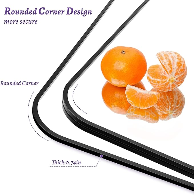 Antok Bathroom Mirror,30"x22" Wall Mirror, Decorative Mirrors Vanity Mirror Aluminum Alloy Frame Contemporary Hanging Mirror for Living Room Bathroom Entryway,Gold,Round Corner