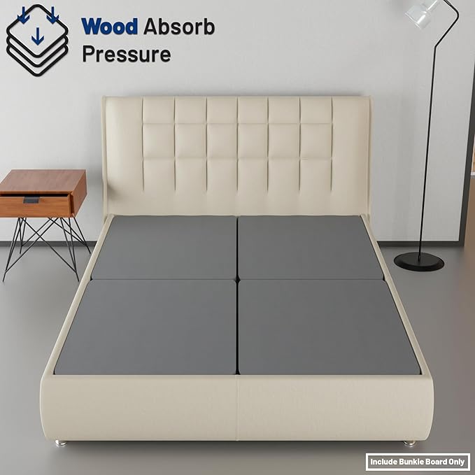 Zayton, 1.5” Split Wood Bunkie Board Full(Fold) Size, Bunkieboard for Bed Support - Fully Assembled, Low Profile Support, Slats Design for Ventilation, Box Spring Alternative