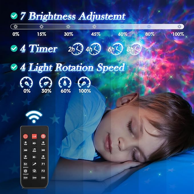 Star Projector, 15 Colors Galaxy Projector for Bedroom Adults,15 White Noise Ceiling Projector for Ceiling for Adults,Bluetooth Galaxy Light Projector Night Light for Kids