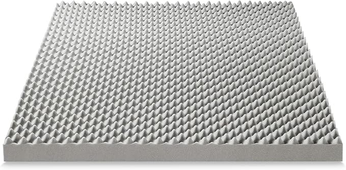 Best Price Mattress Mellow 4 Inch Egg Crate Memory Foam Mattress Topper with Infusion, Full