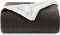 Bedsure GentleSoft Sherpa Fleece Throw Blanket Twin Size for Couch - Thick and Warm Throw for Women and Men, Soft Fuzzy Plush Twin Blanket for Winter, Brown, 60x80 Inches