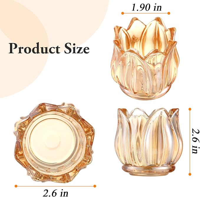GOLDEAL 12Pcs Gold Votive Candle Holders, Thick Glass Tea Light Candle Holder Bulk, Tealight Candle Jars for Wedding Table Decor, Party Supplies, Bridal Shower Decorations, Centerpieces for Tables
