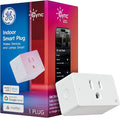 GE Cync Smart Indoor Plug, Smart Outlet Control, WiFi Outlet Plug, Matter Compatible, Works with Alexa and Google Home