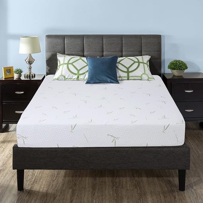 BestMassage | 6 Inch Queen Mattress | Gel Memory Foam | Medium Firm Feel | White | Bed in a Box, CertiPUR-US Certified | Pressure Relief, Cooling Ventilated Foam | Breathable Knit Cover