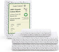 LANE LINEN RV Queen Sheets Set - 100% Organic Cotton Camper Sheet Sets 15" Deep Pocket Fitted - Haze Grey