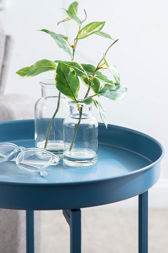 Kate and Laurel Celia Round Foldable Tray Accent Table