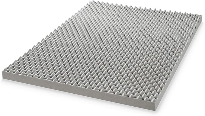 Best Price Mattress Mellow 4 Inch Egg Crate Memory Foam Mattress Topper with Infusion, Full